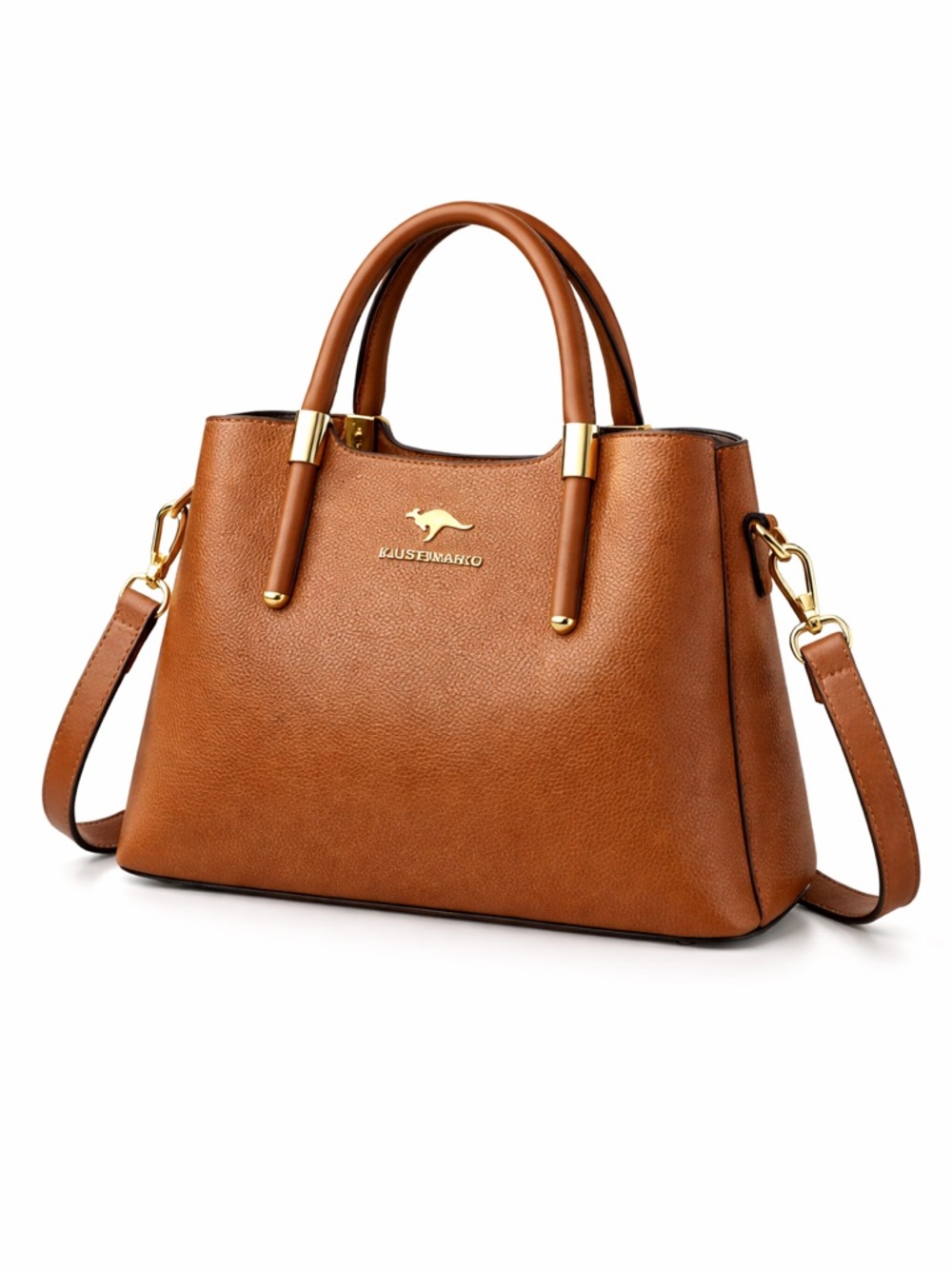 Copper Satchel with Brown Handles